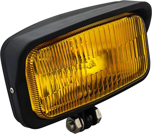 Vista 7 de FATECIM Vintage motocicleta cuadrado faro retro cabeza luz lámpara ámbar lente con visera universal para Harley Cruiser Bobber Chopper Yamaha Honda