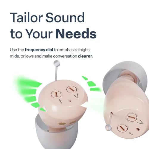 Vista 6 de Audien Atom One - Audífonos OTC, inalámbricos, recargables y cómodos, sonido claro en un diseño pequeño y discreto para personas mayores y adultos