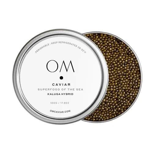 Vista 10 de OM Caviar Kaluga Hybrid Caviar River Beluga Alternativa Grano Grande 1.76