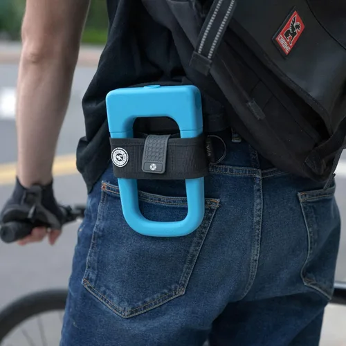 Vista 6 de ULAC U Hold - Soporte universal de bloqueo en U, S 4.921 in, soporte de bloqueo de bicicleta negro para bloqueo en U y D-Lock, soporte de correa
