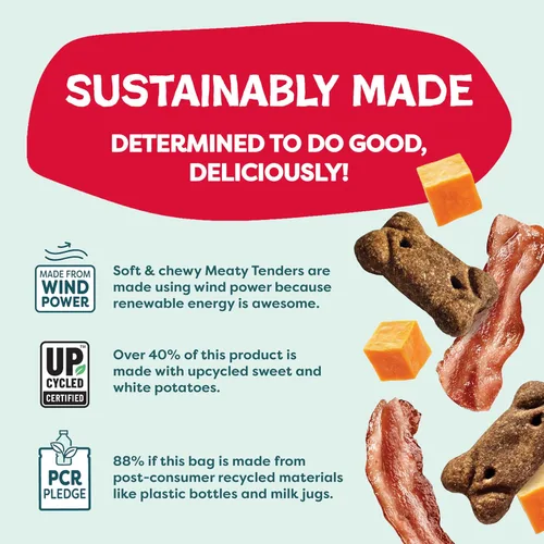 Vista 5 de Shameless Pets Golosinas suaves y masticables para perros, Bacon Me Crazy Meaty Tenders, 8 onzas, el tocino real es el primer ingrediente, sin