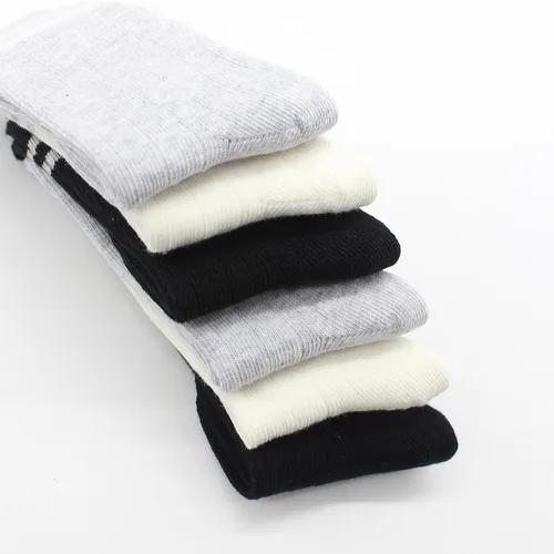 Vista 5 de Bistyle Calcetines altos hasta la rodilla para bebé, 3-6 pares, calcetines de algodón multicolor para recién nacidos, antialérgicos