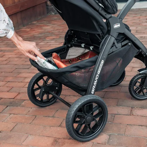 Vista 14 de Chicco Bravo - Sistema de viaje 3 en 1, cochecito plegable rápido con asiento de coche Brooklyn/Navy, baby stroller, KeyFit 30 car seat, newborn