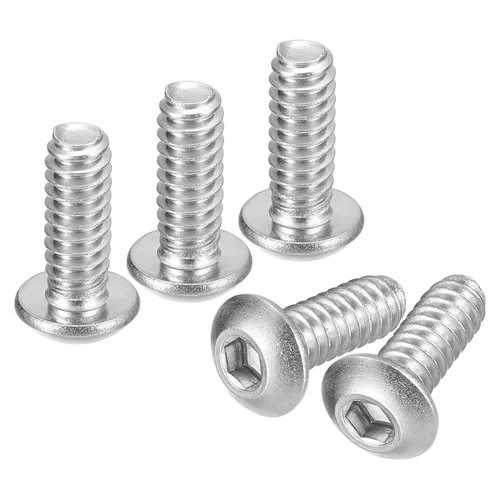 Vista 34 de Uxcell tornillos de cabeza de botón #8-32x1, 20 unidades, pernos hexagonales de acero inoxidable 304, tornillos de rosca completa con cabeza