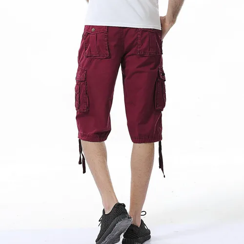 Vista 7 de Leward Pantalones cortos cargo de sarga de algodón para hombre, ligeros para exteriores