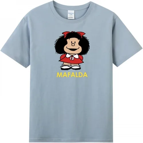 Vista 10 de Camiseta de manga corta Hello Mafalda para mujer adulta Negro