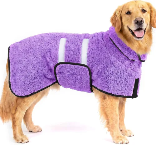 Vista 58 de Bienbee Albornoz para perro, súper absorbente para perros pequeños a Negro