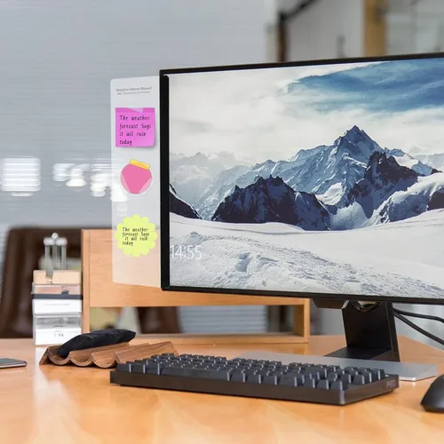 Vista 7 de Accesorios de escritorio de oficina, 2 unidades, multifunción, tablero de notas para monitor de computadora, suministros de oficina para mujeres