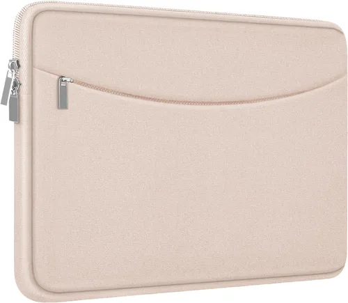 Vista 22 de Funda para laptop de 14 pulgadas, maletín protector a prueba de golpes con bolsillo para accesorios, bolsa portátil para computadora para MacBook