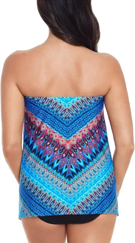 Vista 2 de Miraclesuit Women's Swimwear Strapless Bandini Underwire Removable Straps Tankini Bathing Suit Top