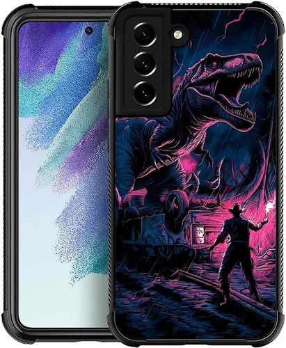 Vista 75 de Funda compatible con Samsung Galaxy S21, diseño de elefantes africanos, diseño increíble a prueba de golpes, antiarañazos, carcasa trasera