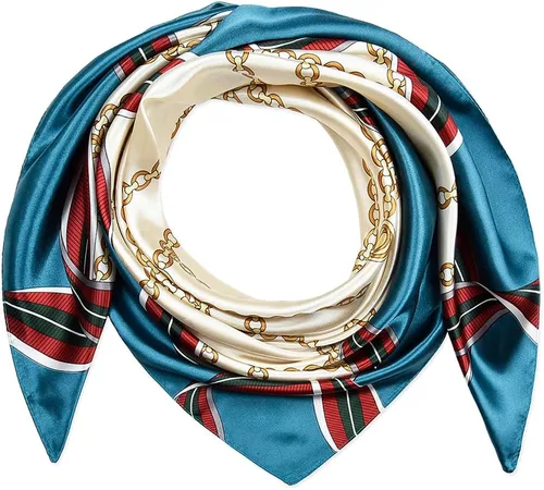 Vista 119 de corciova - Bufanda cuadrada grande para mujer, diadema sedosa para cabello rizado, lazo para dormir por la noche, bandana a la moda, 35 x 35