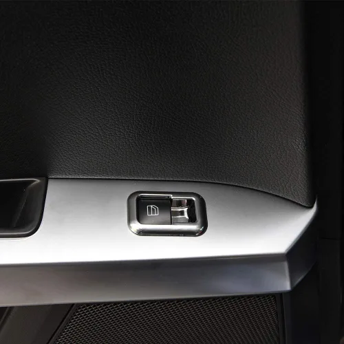Vista 6 de Cubierta de botón de interruptor de elevación de ventana cromada ABS para Mercedes Benz SLK/GLK/G500/A/B/CLA/C W204/GLA/ML/E W212/GLE