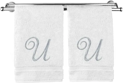 Vista 51 de Toalla de mano con monograma, regalo personalizado, 16 x 30 pulgadas, extra absorbente, 100% algodón turco, acabado de rizo suave, para baño, cocina