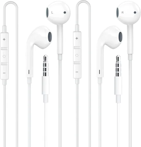 Vista 10 de Paquete de 2 auriculares USB C con cable [certificados Apple MFi] para Blanco brillante
