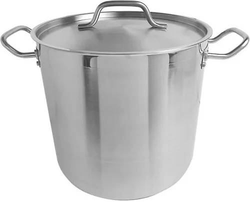Vista 10 de TrueCraftware - Olla de acero inoxidable de 8 cuartos con tapa - Olla grande de inducción resistente, utensilios de cocina para cocinar a fuego