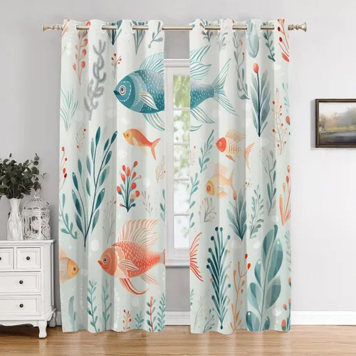 Vista 217 de Cortinas opacas de poliéster multicapa para cafetería, con diseño de diamantes, 2 unidades, 26 x 24 pulgadas