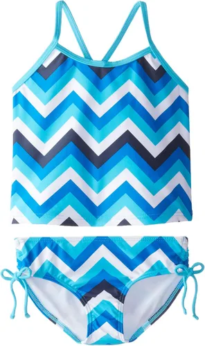 Vista 44 de Kanu Surf Niñas Melanie Beach Sport - Traje de baño tipo tankini de 2 piezas con UPF 50+ Alania Floral Aqua