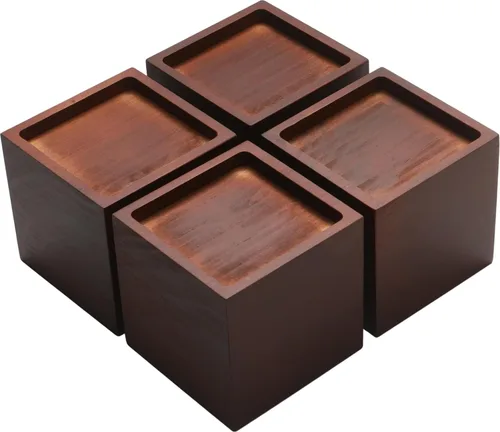 Vista 13 de Elevadores de muebles de cama de madera Lufia de 1 pulgada, elevadores de muebles de madera de pino macizo: mejora la durabilidad, la comodidad