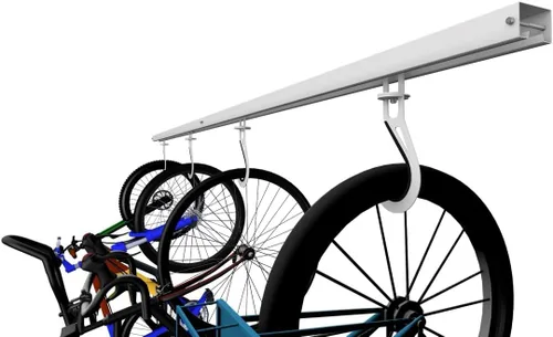 Vista 4 de E-Z Garage Storage Bike Slide Pro - Portabicicletas de techo, capacidad