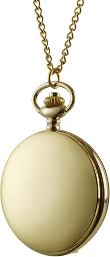 Vista 3 de I-MART Reloj de bolsillo vintage liso con cadena dorado Oro