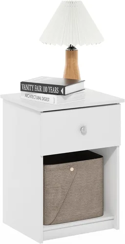 Vista 17 de Furinno Tidur - Mesita de noche, roble negro, americano, paquete de 2
