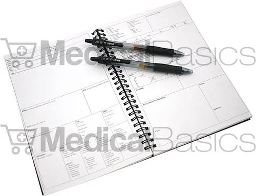 Vista 4 de Cuaderno H&P para historias clínicas, con 100 plantillas médicas con perforaciones