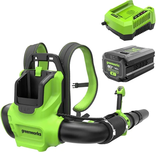 Vista 11 de Greenworks - Soplador eléctrico de hojas de 80 V, 730 CFM, solo herramienta