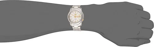 Vista 5 de SEIKO Reloj para hombre SNKK07 5 de acero inoxidable con esfera blanca, Azul, Reloj de cuarzo,Automático automático,Automático,Reloj automático
