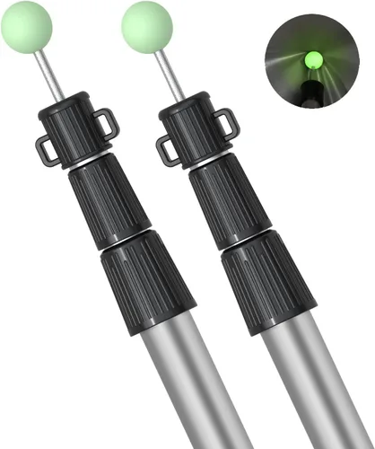 Vista 9 de SANLIKE Bastones de lona telescópicos para tienda, postes de aluminio de 96 pulgadas, poste extensible para toldo, refugio, camping, senderismo