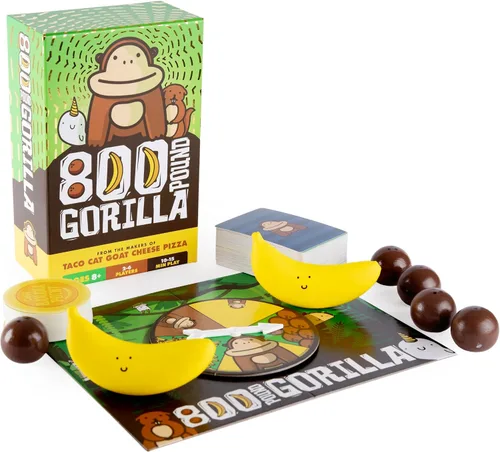 Vista 6 de Juego de Mesa 800 Pound Gorilla de Taco Cat Goat Cheese Pizza - Divertido Juego de Cartas Familiar para Niños y Adultos – Ideal para Noche