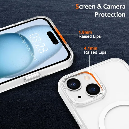 Vista 1008 de Anuck - Funda magnética para iPhone 11 compatible con MagSafe, carcasa trasera mate translúcida dura, borde de TPU, delgada, resistente a impactos
