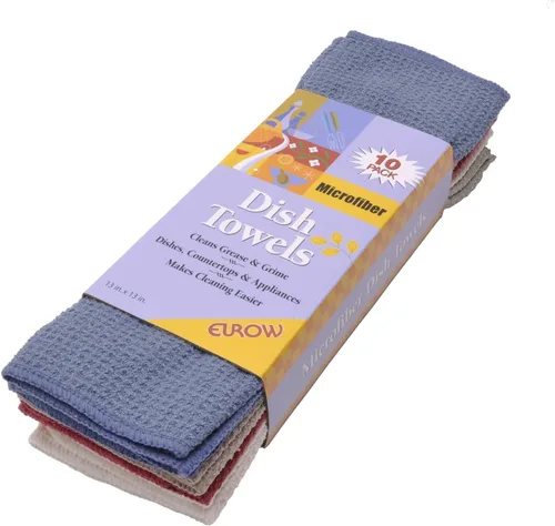 Vista 3 de Eurow Paños de cocina de microfibra ultra absorbentes de secado rápido para limpieza de cocina, lavavajillas y derrames, duraderos y reutilizables
