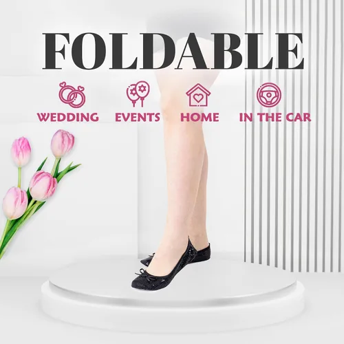 Vista 3 de Zapatillas de ballet plegables y portátiles enrollables para mujer