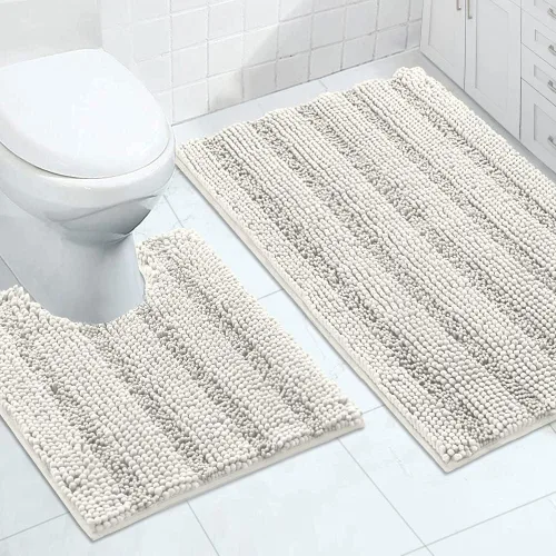 Vista 67 de Turquoize Alfombra de baño de chenilla de lujo para baño, extra absorbente, alfombra de ducha de microfibra antideslizante para baño, alfombra Aqua