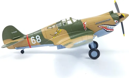 Vista 3 de NUOTIE 1/72 P-40C War Hawk Flying Tigers Fighter Modelo Segunda Guerra Mundial Avión de Guerra Vintage Metal Fundido a Presión Avión Militar