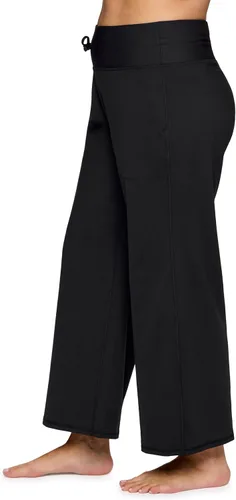 Vista 4 de RBX Pantalones de yoga ligeros y holgados para mujer con bolsillos, pantalones deportivos suaves de pierna ancha para entrenamiento, descanso