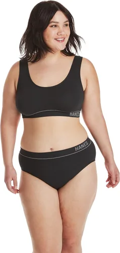Vista 5 de Hanes Ropa interior de bikini de pierna alta para mujer, bikini sin costuras, colores surtidos, paquete de 6