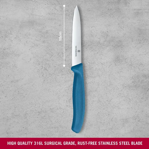 Vista 2 de Victorinox Swiss Classic - Cuchillo de pelar de 4 pulgadas con borde recto - Azul