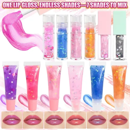 Vista 3 de Jcoos Kit de fabricación de brillo de labios, kit de brillos de labios para hacer tu propio lápiz labial, brillo de labios que cambia