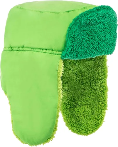 Vista 4 de Christmas Trapper Hat Winter Trooper Hat with Green Faux Fur for Halloween Christmas Costume