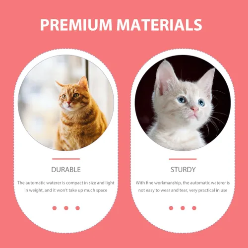 Vista 7 de Ipetboom Dispensador automático de agua para mascotas para perros y gatos: fuentes de agua para mascotas de 14.2 fl oz, agua blanca con filtro fácil
