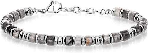 Vista 13 de SIUMAL Pulsera para hombre, pulseras bohemias de acero inoxidable para hombres, pulseras de cuentas, regalos de joyería para marido, padre, amigos