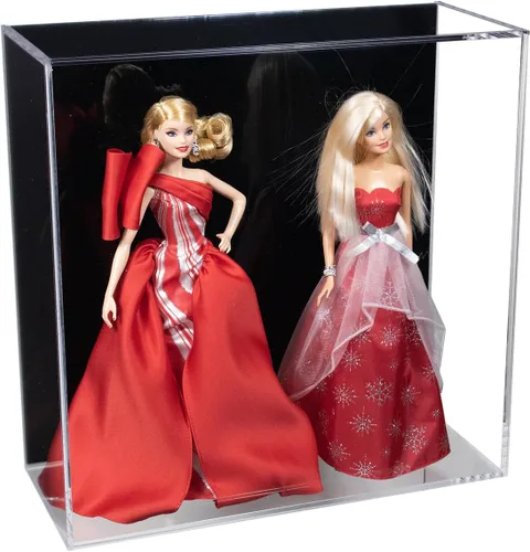 Vista 29 de Better Display Cases Vitrina doble de acrílico transparente para muñecas con parte trasera deslizante transparente con soportes de pared (A124A)