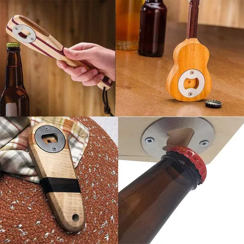 Vista 3 de Juego de 100 abridores de botellas de acero inoxidable redondo DIY abridor de botellas Kit de hardware suministro de piezas con tornillos