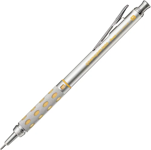 Vista 11 de Pentel GraphGear 1000 - Lápiz de dibujo automático (0.3mm), acentos negros, 1 unidad (PG1013G)