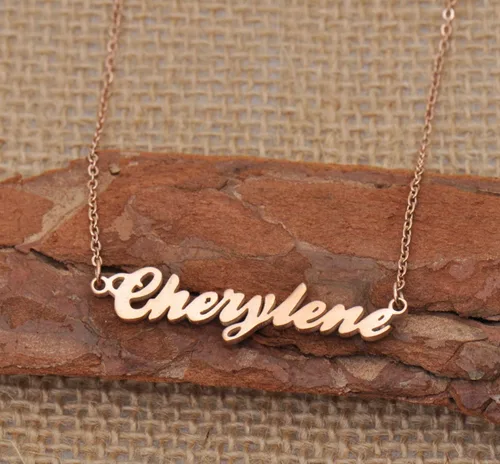 Vista 5 de GR35Z9 Collar personalizado con nombre de mejor amiga para ella