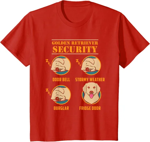 Vista 3 de Camisa Golden Retriever de seguridad Golden Retriever para perro divertido, Negro, S