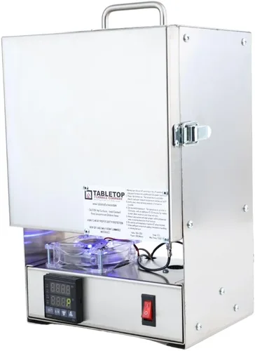 Vista 2 de TableTop USA Horno Eléctrico de Alta Temperatura de 2200 Grados Kiln con Orificio de Ventilación, Controlador PROGRAMABLE, Horno para Fabricación