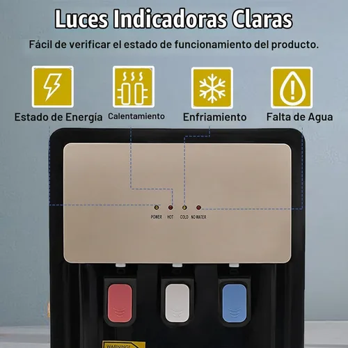 Vista 4 de Dispensador de enfriador de agua para botella de 5 galones (Champaign Gold)